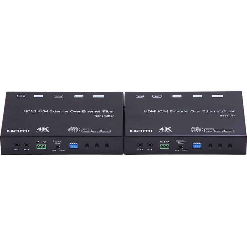 4K HDMI+USB KVM Extender over IP/Fiber