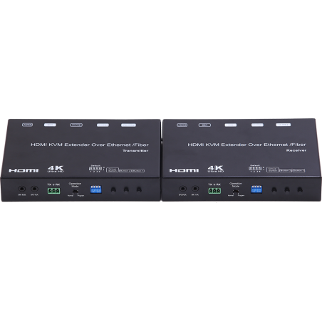 4K HDMI+USB KVM Extender over IP/Fiber