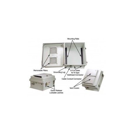 Weatherproof NEMA 3R Vented Enclosure