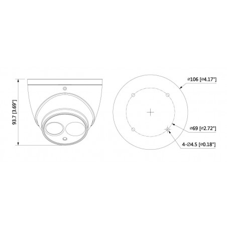AD-HDA550D-CVI    5MP HDCVI WDR IR Built-Audio Eyeball Camera