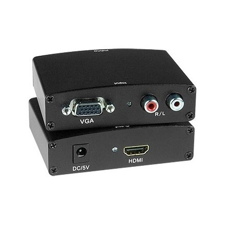 AD-AV235-2H      VGA + 3.5mm Audio to HDMI Converter, Black