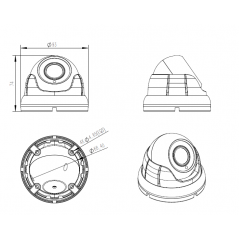 4MP 2.8mm Dome IR 4 in 1 Camera